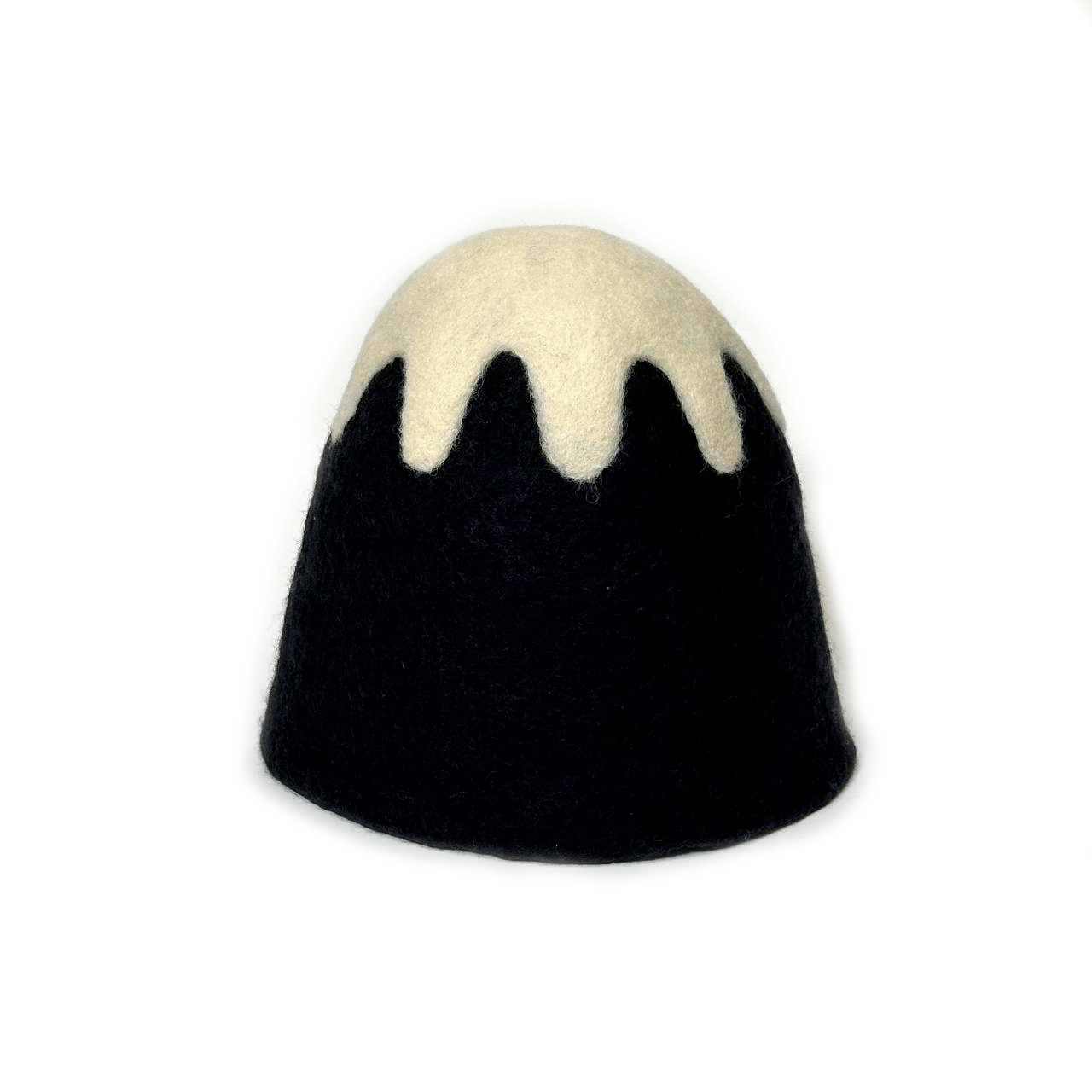 Traditional sauna hat made of felted wool